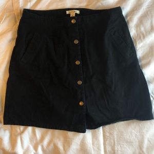 Francesca’s black button up skirt